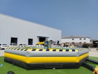Structure gonflable commerciale en PVC, jeu de combat de taureaux, jeu de poteau rotatif pour adultes, jeu de saut pour enfants, château gonflable extérieur
