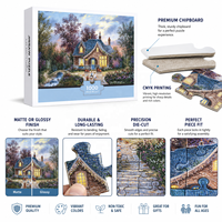 Boîte d'emballage en carton personnalisée avec logo pour puzzles, jeu de puzzle pour adultes et enfants, cadeau, impression numérique, pelliculage, affiche