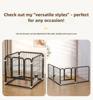 Parc pour animaux de compagnie en tubes carrés DIY, avec boutons-pression, en métal, anti-évasion, double porte, taille personnalisable, pour usage extérieur