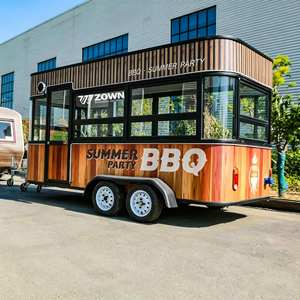 Chariot alimentaire mobile électrique personnalisé en acier inoxydable, camion de restauration rapide entièrement équipé pour la vente de burgers, hot-dogs et snacks - Product Image 1