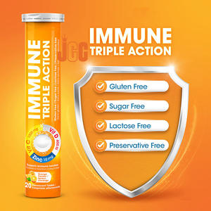 Tablet <span class=keywords><strong>Vitamin</strong></span> C Rasa Jeruk Laris Manis 1000mg Dengan Lebih Dari 20 <span class=keywords><strong>Vitamin</strong></span>, Herbal, & <span class=keywords><strong>Mineral</strong></span>, Pendukung Kekebalan Tubuh, Tablet <span class=keywords><strong>Vitamin</strong></span> C Effervescent - Product Image 5