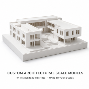 Modèle architectural imprimé en 3D sur mesure en résine blanche SLA, prototypage rapide pour la conception architecturale - Product Image 1