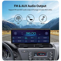 Monitor mobil layar sentuh 10.26 inci, Transmitter FM GPS Speaker tanam Port AUX dengan