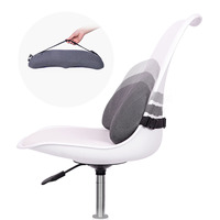 Coussin de soutien lombaire ergonomique en mousse à mémoire de forme, forme demi-lune, portable, pour chaise de bureau, siège de voiture, soulagement des douleurs lombaires