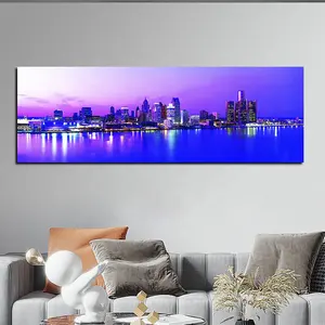 living room decorative fiber optic lighting picture canvas painting on canvas wall led