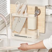 Sortie d'usine cuisine support de planche à découper multifonction couteau étagère fourchette baguettes boîte de rangement couverts Pot couvercle support de rangement