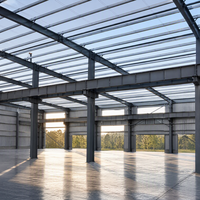 Bâtiment d'atelier en structure légère d'acier, hangar industriel à grande portée et haute résistance pour projet d'usine de transformation des métaux