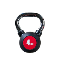 Kettlebell en fonte de caoutchouc de haute qualité de 4 kg à 32 kg, logo personnalisé, poids libres, équipement d'entraînement, ensemble de kettlebell