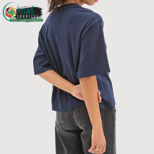 T-shirt en coton léger et ample pour femme, coupe décontractée, manches courtes, col rond, doux, respirant, confortable, pour l'été et le quotidien - Product Image 4