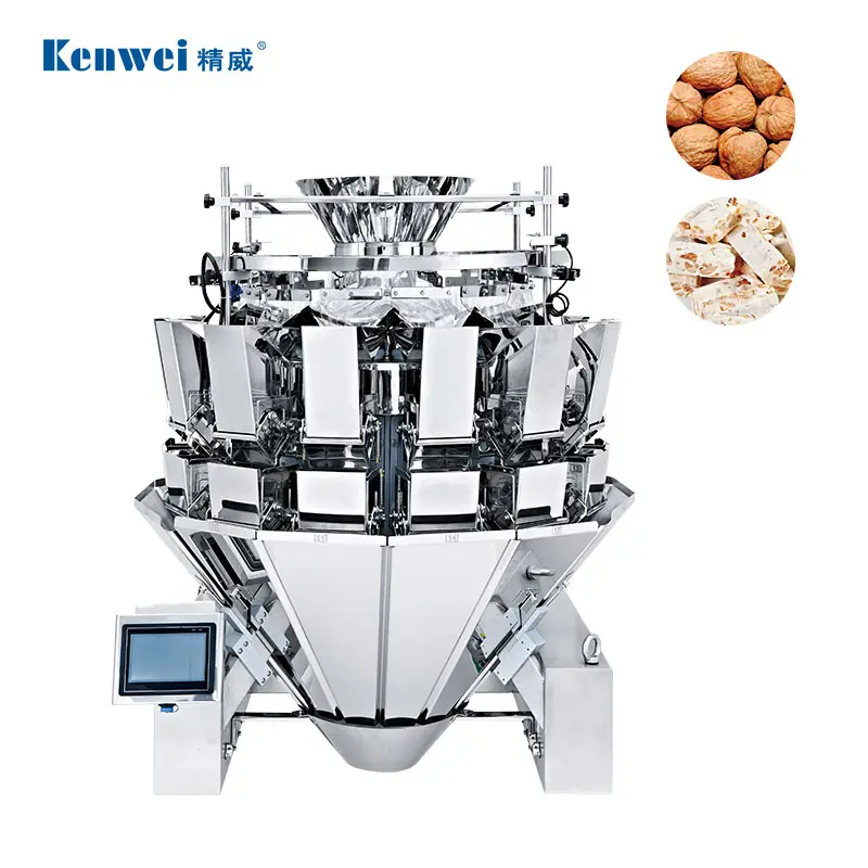 ペッパーフルーツゼリーの計量とカウントのための自動14ヘッドコンビネーションスケール給餌制御計量器