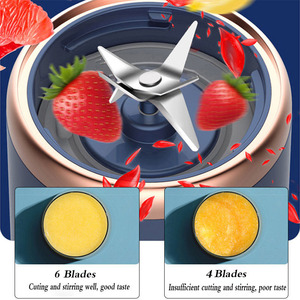 Licuadora Portátil de 400 ml, Exprimidor de Frutas con Carga USB, Vaso para Exprimir Limón y Naranja, Máquina para Hacer Smoothies - Product Image 4