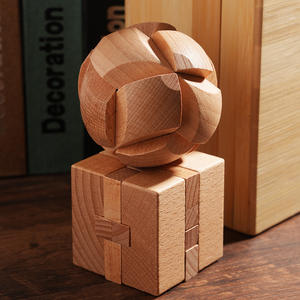 Casse-tête en bloc de bois promotionnel éducatif de poche 3D Puzzle jeu en bois Casse-tête perplexe imbriqué - Product Image 2