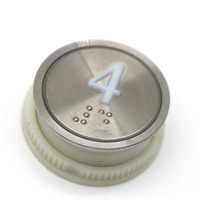 Bouton poussoir d'ascenseur LOP COP 35,6 mm, fabriqué en Chine, DC24V/12V, garantie 2 ans, pièce de rechange pour ascenseur