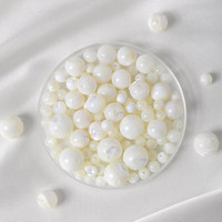 Perles rondes en nacre naturelle de coquillage blanc, faites à la main, pour la confection de bijoux DIY : bracelets, colliers, boucles d'oreilles et accessoires
