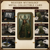 Cartes d'art mythologiques - Collection Légendes des Royaumes Occidentaux - Cadeau unique pour les collectionneurs - Décoration de bureau haut de gamme