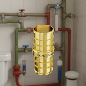 Raccords de tuyauterie en laiton Vevor, type pince, 3/4 po, pour flexibles de plomberie pneumatique - Product Image 2