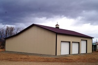 Nouvelle construction préfabriquée Godown Structure en acier bâtiments poteau métallique Barndominium Kits/ Barndo Double hauteur grange