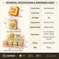 Southpeak Toy Toast Day Squishy Squishy Toys Soft Squishy Toys Fidget Toys Sensory Squishy Toy Slow Rising Wholesale Bulk OEM
