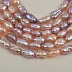 Perles PIPA colorées naturelles d'eau douce de 6-10 mm à trou droit, en vrac, pour le commerce transfrontalier, perles de forme irrégulière Wenchi - Product Image 2