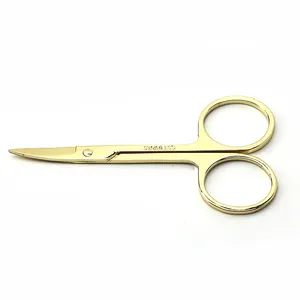 鼻毛修剪器剪刀-3.4 '圆头剪刀，用于耳眉胡须修剪-多用途圆形个人