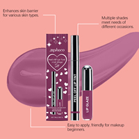 Set de Delineador de Labios y Brillo Labial Rojo Ciruela, Acabado Mate, Fórmula Suave, Maquillaje de Labios Elegante, Venta al Por Mayor, Marca Privada