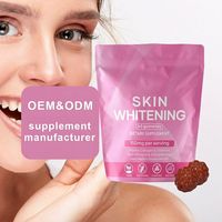 Gummies éclaircissantes HDK OEM ODM au glutathion, collagène et acide hyaluronique, véganes, sans sucre, pour la beauté des cheveux et des ongles