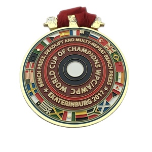 National Weightlifting Competition Medals Die-Cast Metal Crafts Medal Manufacturer's Sport Medal Souvenir Gift