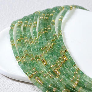 Collier vintage en pierre naturelle pour femmes, chaîne de clavicule en perles d'abacus - Product Image 4