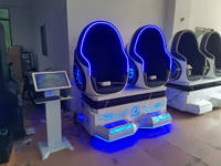 IFD 2 joueurs chaise montagnes russes réalité virtuelle cinéma 9d Vr oeuf 3dof cuir sièges jeux Machine simulateur