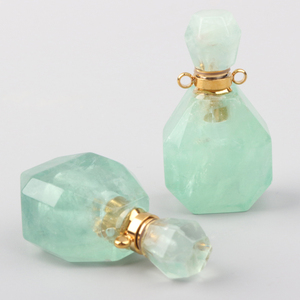 Bouteilles de parfum en cristal de haute qualité en forme de losange, pierres précieuses naturelles, huile essentielle - Product Image 3