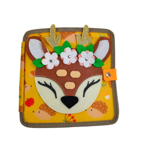 Sika Deer educativo viaje ocupado libro <span class=keywords><strong>Cervus</strong></span> Nippon niños pequeños fieltro ocupado tablero manchado ciervo Montessori juguete sensorial para niños - Product Image 1