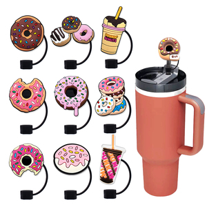 Proveedor de Tapas de Silicona de 10 mm para Vasos de Bebidas, Adornos para Vasos, al por Mayor, Comida Americana, <span class=keywords><strong>Dunkin</strong></span> <span class=keywords><strong>Donuts</strong></span> - Product Image 1