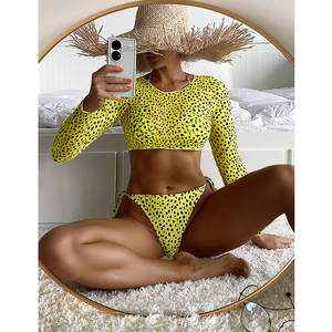 Maillots de bain pour femmes, logo personnalisé, noir chaud, <span class=keywords><strong>v</strong></span>êtements de plage, bikinis, ensembles de trois pièces - Product Image 4