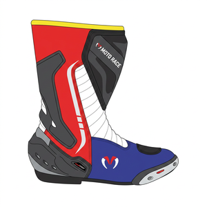Bottes de moto pour homme et femme, mi-mollet, en PU, fermeture éclair, résistantes à l'abrasion, semelle en caoutchouc, couleur unie, style motard - Product Image 1
