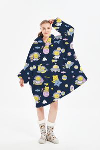 Sweat-shirt géant personnalisable à capuche, en flanelle, en molleton, grande taille, vêtement de maison, - Product Image 5