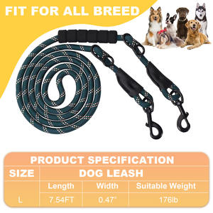 Guinzaglio per Cani Multifunzione 8 in 1 di Alta Qualità <span class=keywords><strong>2026</strong></span>, in Nylon Riflettente, per Escursionismo e Corsa, con Torcia - Product Image 1