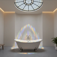 Lucarne circulaire architecturale BOCHARM à commande manuelle - Grande vitre de toit ronde pour galerie