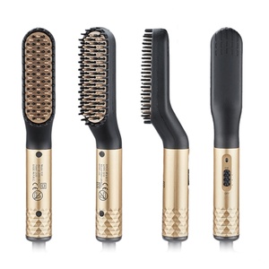 Alisador de <span class=keywords><strong>barba</strong></span> de etiqueta privada personalizado, rizador caliente, peine calentado, voluminizador, eléctrico, de cerámica, para hombres, alisador de <span class=keywords><strong>barba</strong></span>, peine eléctrico - Product Image 1