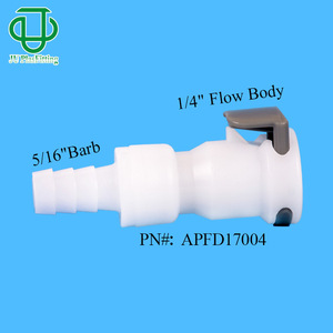 JU Plas Fitting POM <b>Plastic</b> APFD170 Quick Connect Female Coupling With Valve Stop For <b>Rubber</b> Hose 6.0-10.0mm - Product Image 2