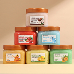 Exfoliante Corporal de Sal Marina con Frutas y Plantas, Aguacate, Sandía y Aloe Vera para Suavizar Cutículas, Blanquear la Piel y Exfoliar el Cuerpo - Product Image 5