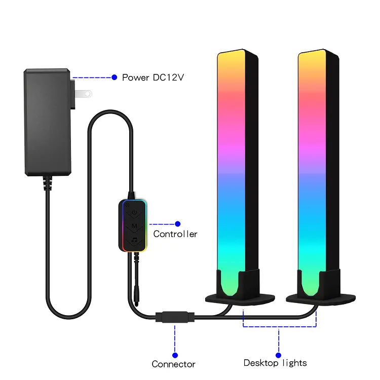 Smart App Control Automatically Switch Lights Studio Rgb Rhythm Music Light