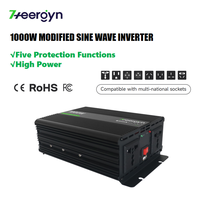 Convertisseur de courant pour voiture hors réseau 1000W à usage domestique, haute efficacité de conversion, 12V/24V vers 110V/220V, onde sinusoïdale modifiée