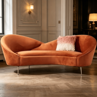 Canapé Courbé Moderne de Luxe Léger, Design Nordique Créatif, Canapé Courbé Décontracté pour Mariages, Clubs, Magasins de Vêtements, Mobilier de Salon