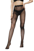 Collants à bout ouvert en tricot, collants noir taille libre, Sexy, à la mode