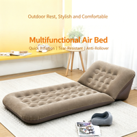 Tragbare Leichte Moderne Aufblasbare Campingmatratze Dreieckige Rückenlehne Faltbares Luftbett Sofa Wasserdichter Komfortabler Liegestuhl