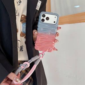 <span class=keywords><strong>Coque</strong></span> créative personnalisée Ins aux couleurs contrastées, compatible avec iPhone 16 Pro Max, <span class=keywords><strong>coque</strong></span> pour iPhone 17, <span class=keywords><strong>coque</strong></span> avec cordon pour iPhone 14/15 - Product Image 6