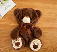 Offre Spéciale : Peaux d'ours en peluche douces style nœud papillon, économiques, avec broderie 'Love', type semi-ours en peluche