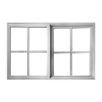 Fenêtre moderne à double vitrage coulissante horizontale en alliage d'aluminium sur mesure pour villa et appartement