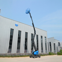 Nacelle élévatrice télescopique automotrice de 14 m avec bras articulé en acier, plateforme articulée, état neuf pour la vente au détail