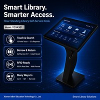 Kiosque de recherche de livres en libre-service avec écran tactile capacitif 43 pouces, terminal OPAC pour université, école, centre d'archives